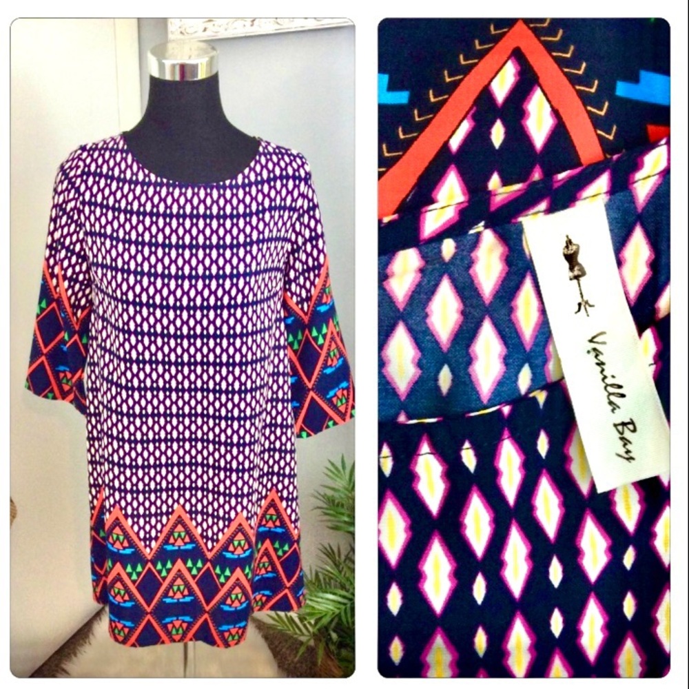 Women’s Tunic Dress Size M Ethnic print
